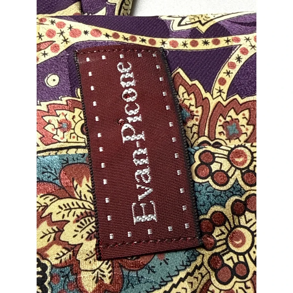 Evan Picone Silk‎ Paisley Purple Men's Necktie